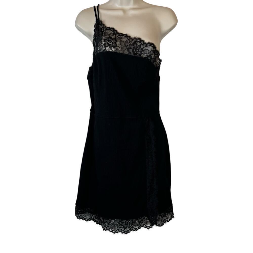 FREE PEOPLE Premonitions BodyCon Little Black Dress Women’s Size Large - Picture 5 of 14